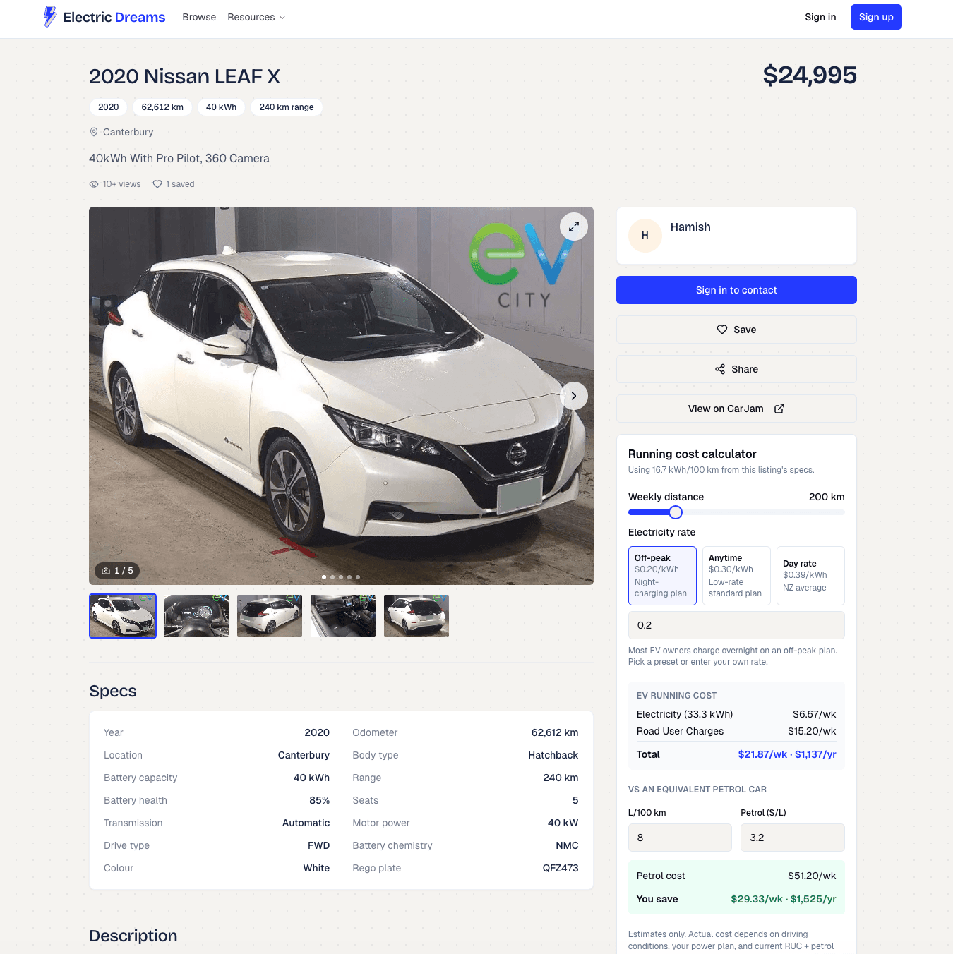 Every listing carries your verified badge, dealer profile link, and tier rating.